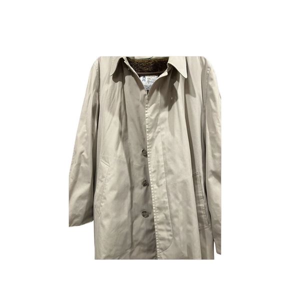 London Fog Jackets & Blazers - Vintage London Fog Maincoats Lined Textured Polyester Trench Womens USA Sz 16